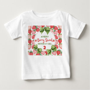 Berry Sweet Birthday Strawberry Party Baby T-Shirt