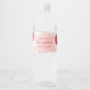 Berry Sweet Birthday Water Bottle Party Favor Water Bottle Label