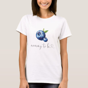 Berry Sweet Blueberry Baby Shower Mummy To Be  T-Shirt