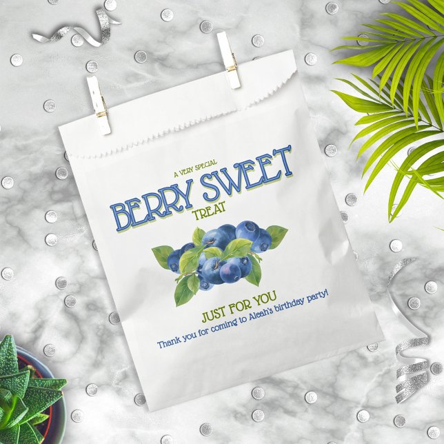 Berry Sweet Blueberry Birthday Party Favour Bag (Creator Uploaded)