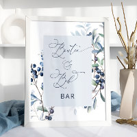 Berry Sweet Blueberry Bowtie and Bib Bar Poster