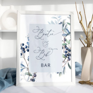 Berry Sweet Blueberry Bowtie and Bib Bar Poster