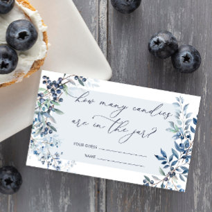 Berry Sweet Blueberry Guess How Many Candies Card