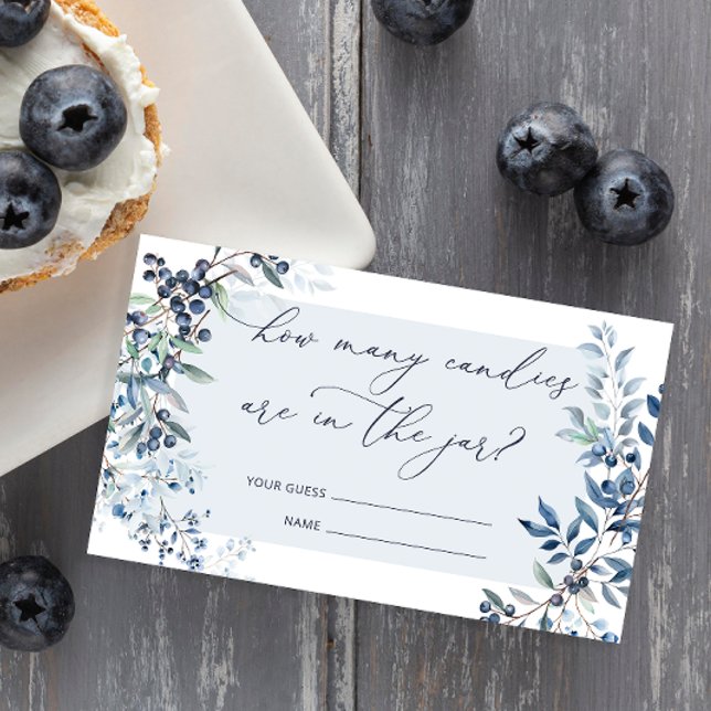 Berry Sweet Blueberry Guess How Many Candies Card (Creator Uploaded)