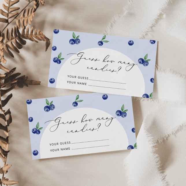 Berry sweet blueberry how many candies in the jar enclosure card (Creator Uploaded)