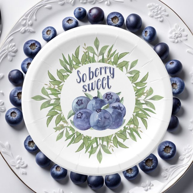Berry Sweet Blueberry Summer Small Paper Plates  (Berry Sweet Blueberry Summer Small Paper Plates)