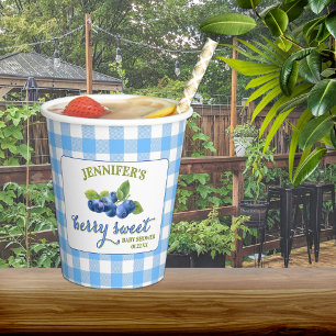 Berry Sweet Blueberry Theme Baby Shower Paper Cups