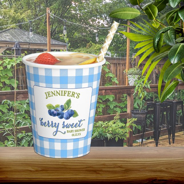 Berry Sweet Blueberry Theme Baby Shower Paper Cups (Creator Uploaded)