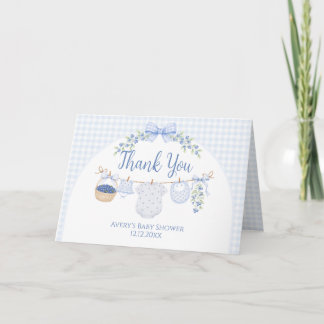 Berry Sweet Boy blueberry Baby Shower Thank You Card