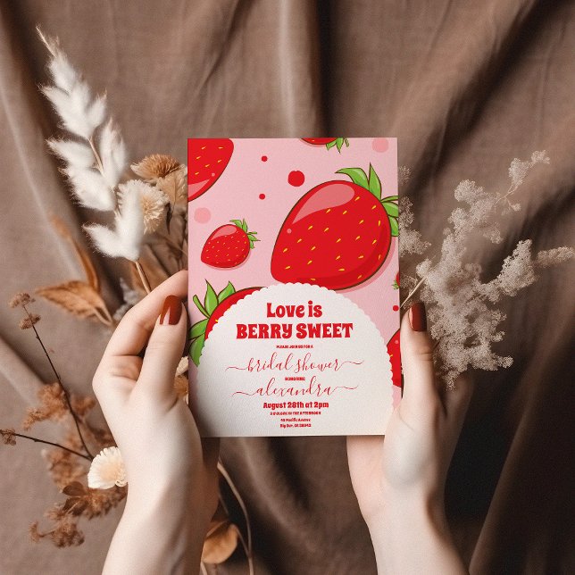 Berry Sweet Bridal Shower Invitation (Creator Uploaded)