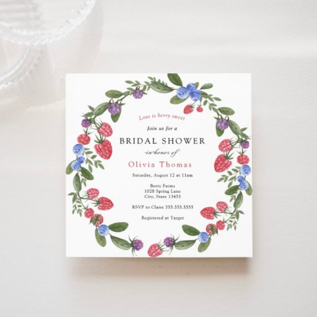 Berry Sweet Bridal Shower Invitation (Creator Uploaded)