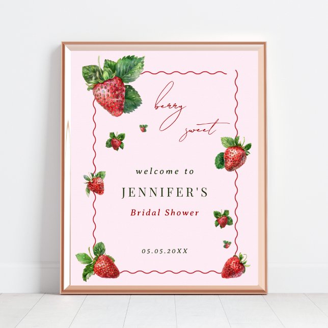 Berry Sweet Bridal Shower Welcome Sign (Creator Uploaded)