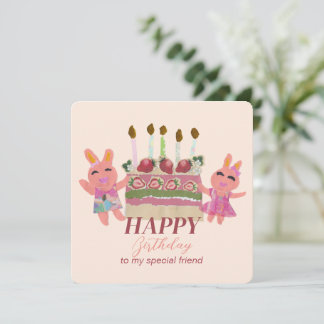 Berry Sweet Bunny Buddies Card