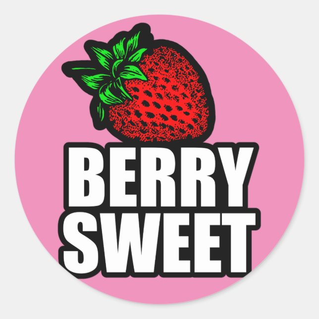 Berry Sweet Classic Round Sticker (Front)