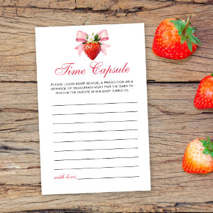 Berry Sweet Coquette Baby Shower Time Capsule