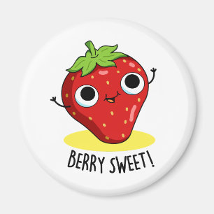 Berry Sweet Cute Fruit Strawberry Pun Magnet