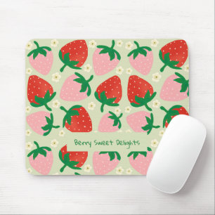 Berry Sweet Delights  Olive Green Mouse Pad