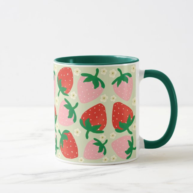 Berry Sweet Delights  Olive Green Mug (Right)