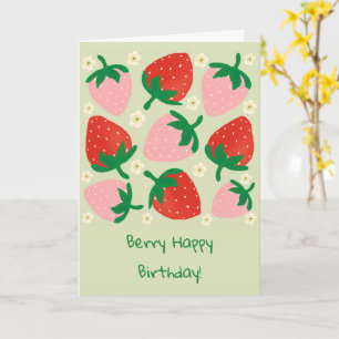 Berry Sweet Delights Pastel Green Birthday Card