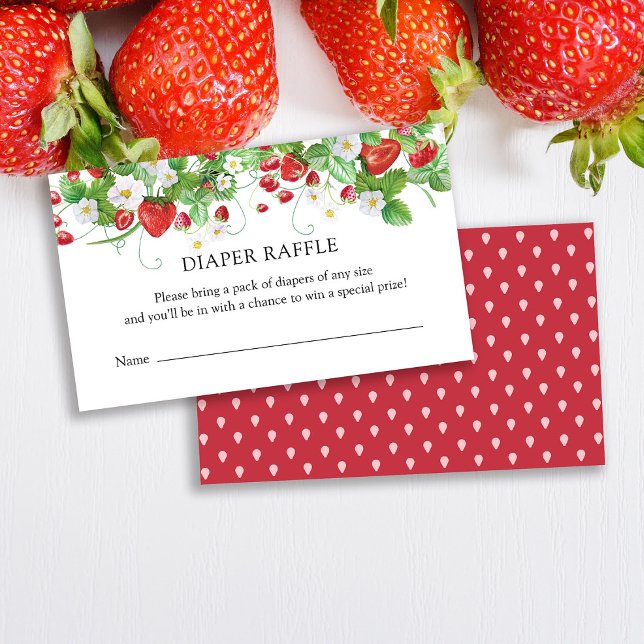 Berry Sweet Diaper Raffle Baby Shower Enclosure Card (Creator Uploaded)