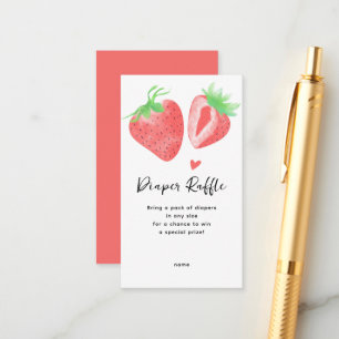 Berry Sweet Diaper Raffle Girl´s Baby Shower Enclosure Card