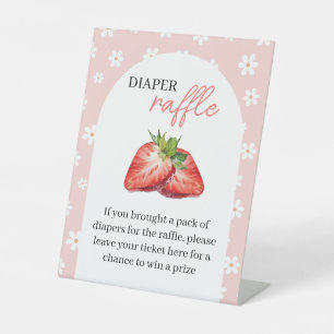 Berry Sweet Diaper Raffle Pedestal Sign