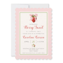 Berry Sweet First Birthday Invitation