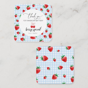 Berry Sweet First Birthday Thank you Card