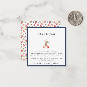 Berry Sweet Girl Baby Shower Thank You Card