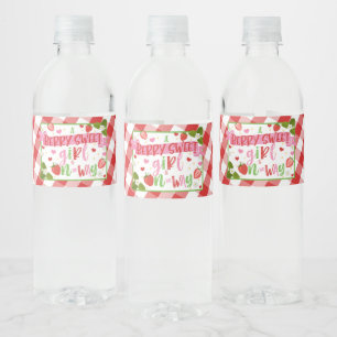Berry Sweet Girl is on the Way Water Bottle Label