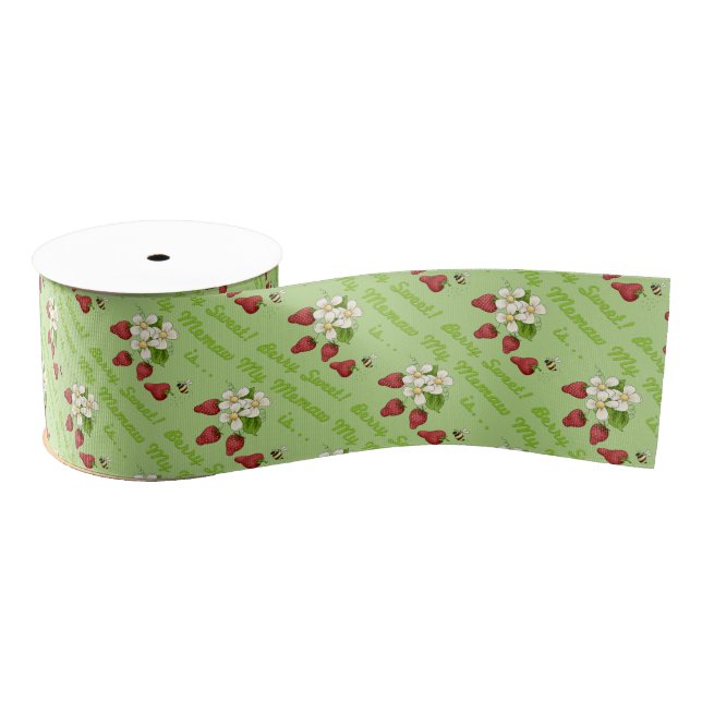 Berry Sweet Memaw Gifts Grosgrain Ribbon (Spool)
