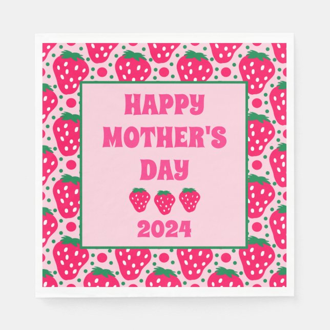 Berry Sweet Mother's Day Brunch Party  Napkin (Front)