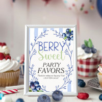 Berry Sweet Party Favour Blueberry Sign