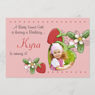 Berry Sweet - Photo Birthday Party Invitation