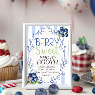 Berry Sweet PHOTO BOOTH Blueberry Sign Invitation