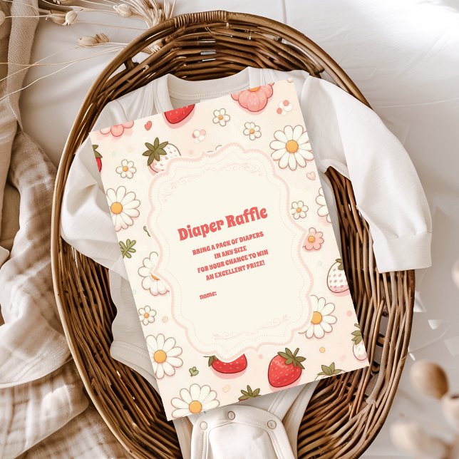 Berry Sweet Pink Coquette Baby Diapper Raffle  Enclosure Card (Creator Uploaded)