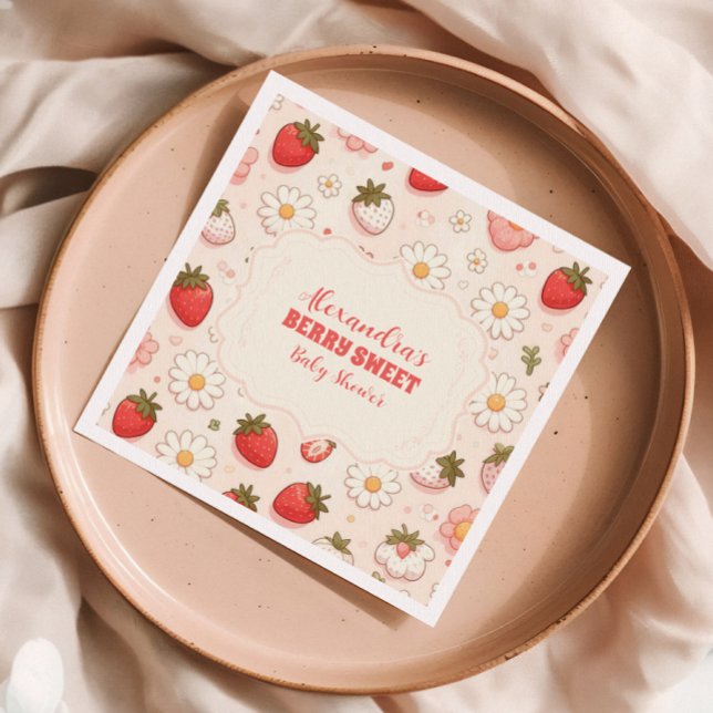 Berry Sweet Pink Coquette Baby Napkin (Creator Uploaded)