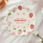 Berry Sweet Pink Coquette Baby Paper Plate<br><div class="desc">Elevate your baby shower dining experience with our Berry Sweet Strawberry Baby Shower Paper Plates. Designed to complement your party theme, these charming plates not only add a pop of colour to your table but also infuse every meal with the irresistible sweetness of strawberries. Our paper plates feature a stylish...</div>