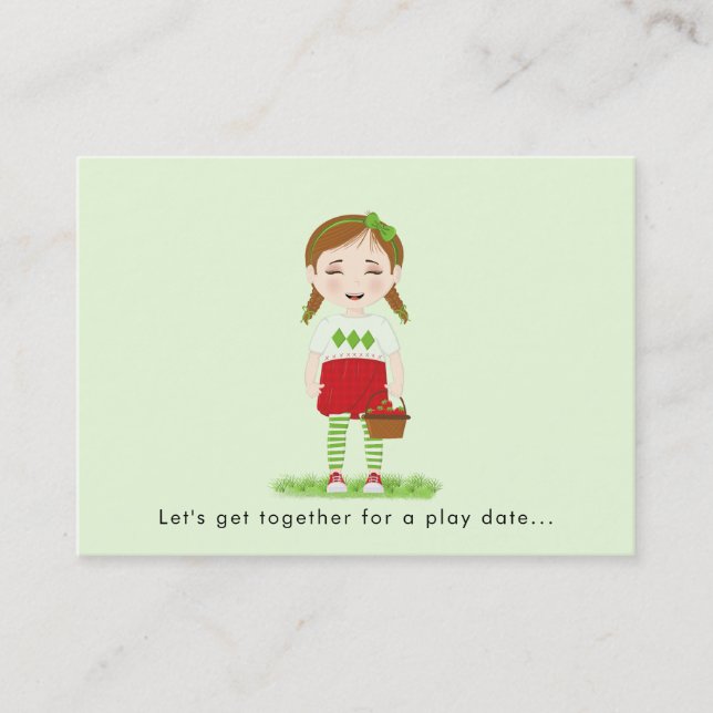 Berry Sweet Play Date Calling Card (Front)