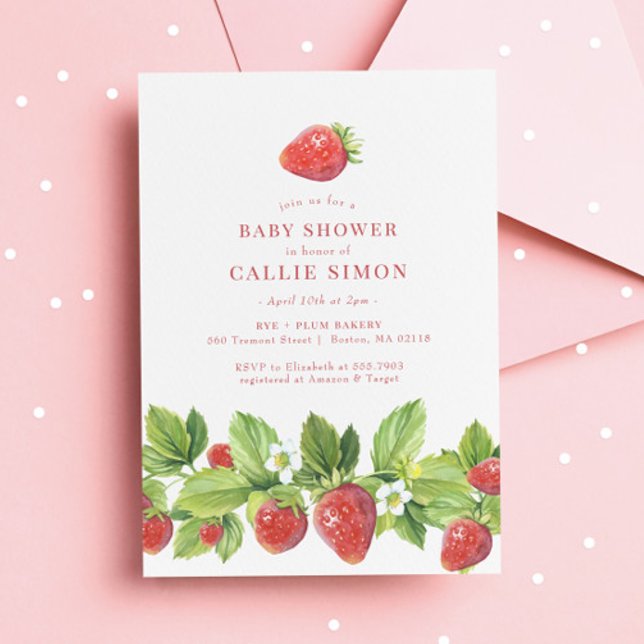 Berry Sweet Red Strawberry Baby Shower (Creator Uploaded)