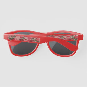 Berry Sweet Red Strawberry Summer Sunglasses