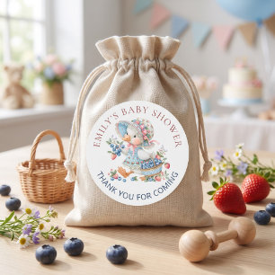 Berry Sweet Silly Goose Baby Shower Thank You Classic Round Sticker