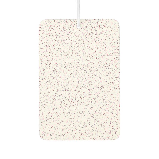 Berry Sweet Speckled Pink & Purple Dots Car Air Freshener (Front)