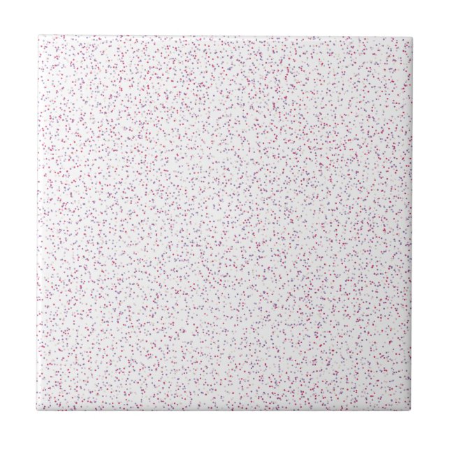 Berry Sweet Speckled Pink & Purple Dots Ceramic Tile (Front)
