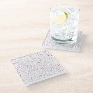 Berry Sweet Speckled Pink & Purple Dots Glass Coaster