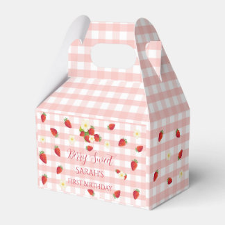 Berry Sweet Strawberry 1st Birthday Party Gift  Favour Box