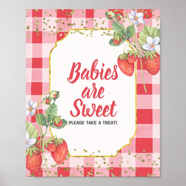 Berry Sweet Strawberry Babies Are Sweet Poster (Front)