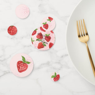 Berry Sweet Strawberry Baby Shower Confetti