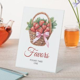 Berry Sweet Strawberry Baby Shower Favors Sign