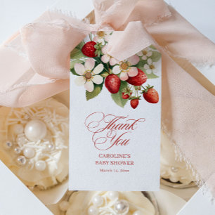Berry Sweet Strawberry Baby Shower Favour Gift Tags